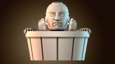 3D модель Чиби Геральт в ванной (STL)