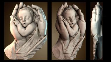 3D модель Ребенок в ладонях (STL)