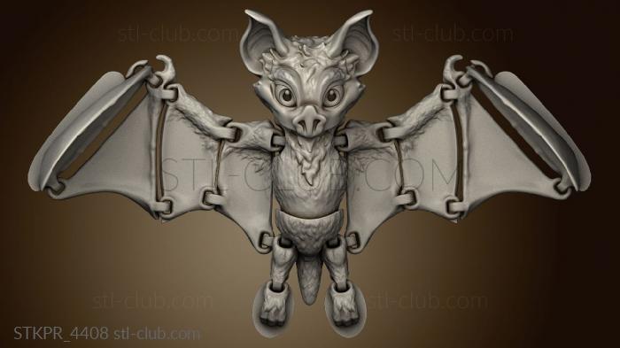 3D модель Гибкий коврик Mire Bat со встроенными Краями (STL)