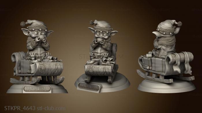 3D модель Грогу Рождественские Санки MC Baby Yoda (STL)