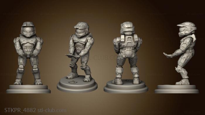 3D модель Подставка для Джойстика и Мобильного Телефона HALO master chief (STL)