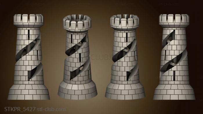 3D модель Органический Шахматный Поднос ладья (STL)