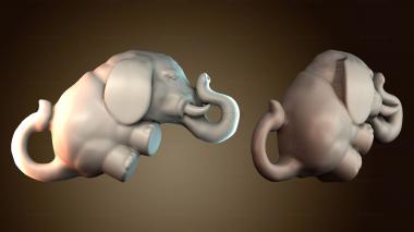 3D модель Скульптура чайника слона (STL)
