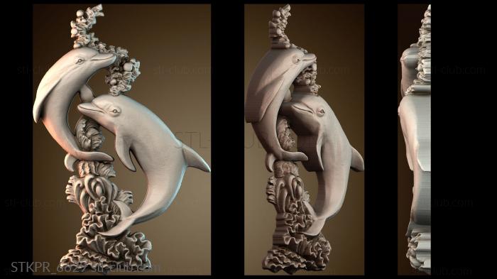 Статуэтки упрощенные Дельфины