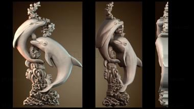 3D модель Дельфины (STL)