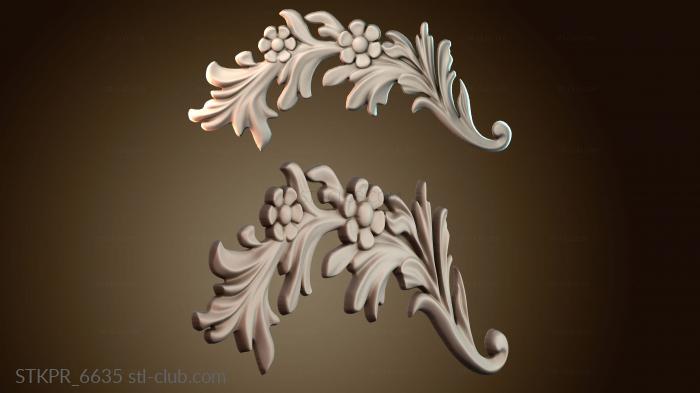 Статуэтки упрощенные Узор из листьев