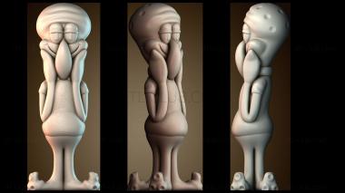 3D модель счастливый Сквидвард (STL)