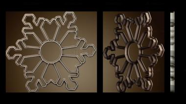 3D модель Форма для печенья «Снежинка» (STL)