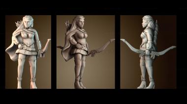 3D модель Мисс Эльфийская лучница (STL)