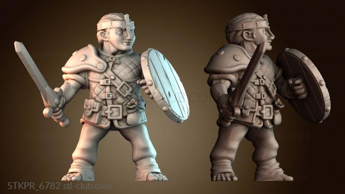 Статуэтки упрощенные Мужчины воины полурослики