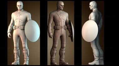 3D модель Капитан Америка мужчины и 3D (STL)