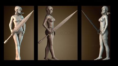 3D модель Женщина мастер меча (STL)