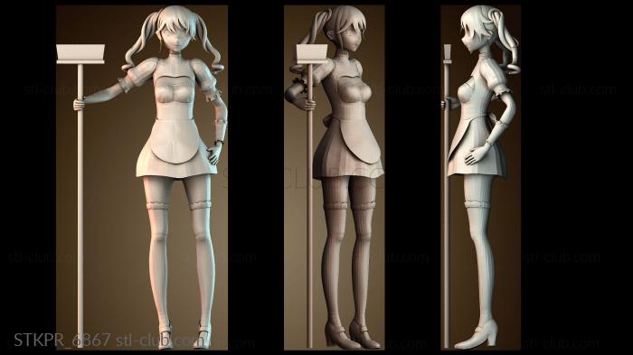 Статуэтки упрощенные Девушка со шваброй