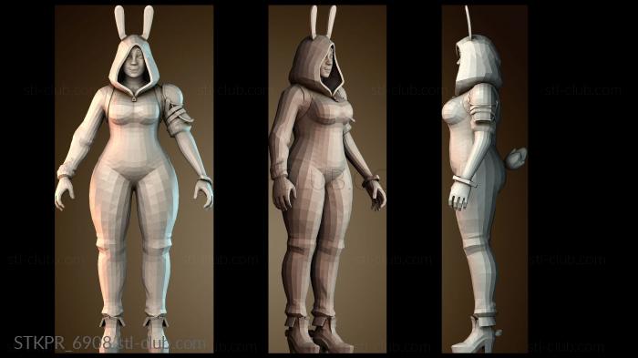 Статуэтки упрощенные Толстая девочка кролик