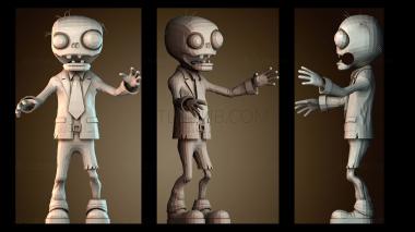 3D модель Карандашница в форме зомби человека (STL)