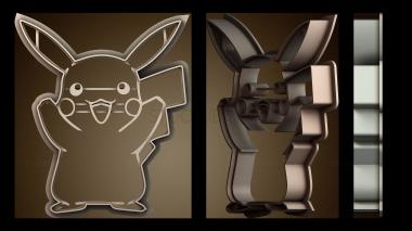 3D модель Форма для печенья Пикачу (STL)