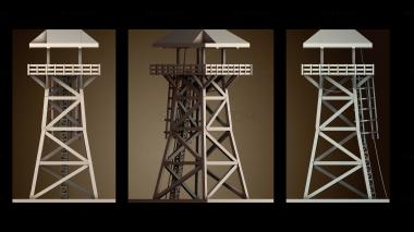 3D модель Дом Смотровая башня (STL)
