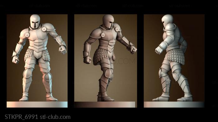 Статуэтки упрощенные Анимированный бронированный человек