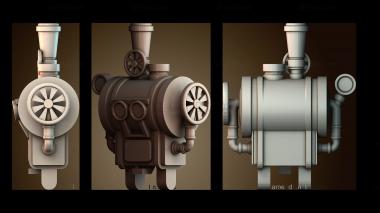 3D модель Конструкция паровой машины (STL)