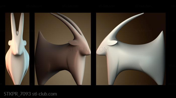 Статуэтки упрощенные Стилизованная скульптура кролика