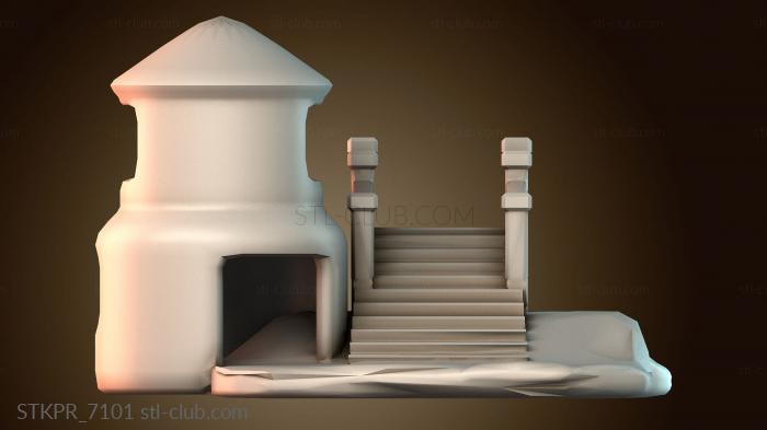 Статуэтки упрощенные Стилизованное архитектурное сооружение