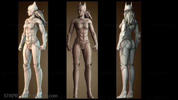 Статуэтки упрощенные Женщина летучая мышь и принт