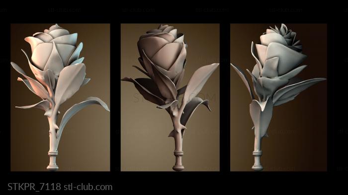 Статуэтки упрощенные Стилизованная скульптура розы