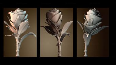 3D модель Стилизованная скульптура розы (STL)