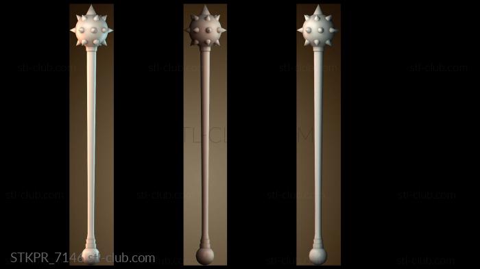 Статуэтки упрощенные Оружие дубинка с шипами