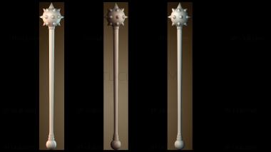 3D модель Оружие дубинка с шипами (STL)