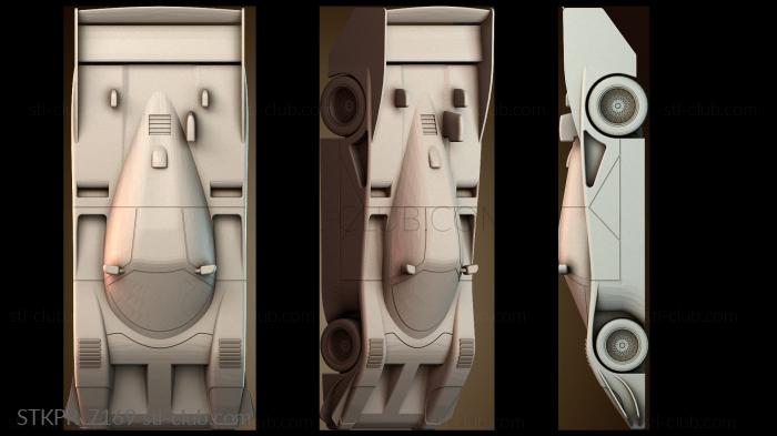 Статуэтки упрощенные Футуристический гоночный автомобиль