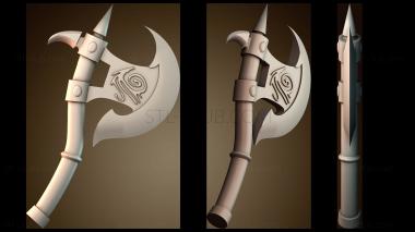 3D модель Фэнтезийный боевой топор (STL)