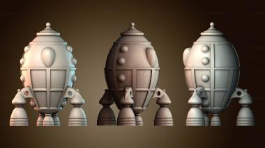 3D модель Дизайн ретро космического корабля (STL)