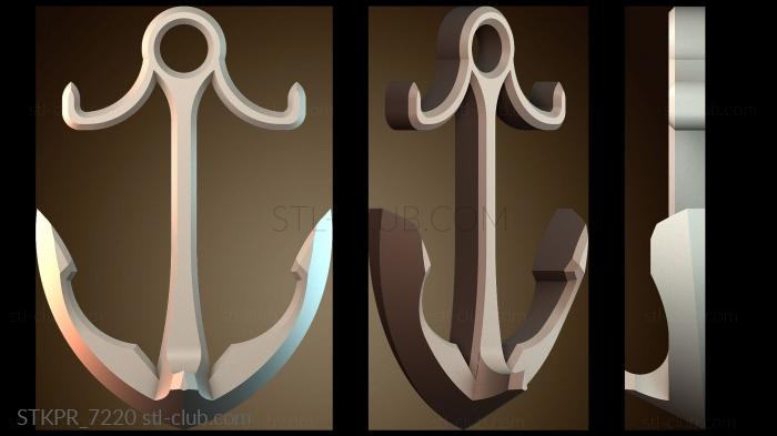 Стильный корабельный якорь