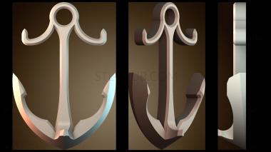 3D модель Стильный корабельный якорь (STL)