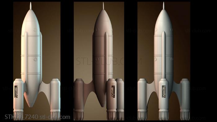 Статуэтки упрощенные Футуристический дизайн ракеты