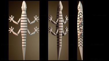 3D модель Иллюстрация полосатого геккона (STL)