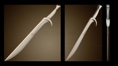 3D модель Элегантный фэнтезийный меч (STL)