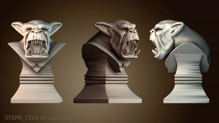 Статуэтки упрощенные Бюст дикого орка