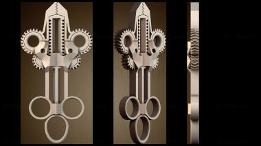 3D модель Конструкция механических ножниц (STL)