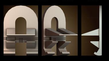 3D модель Стилизованная буква А (STL)