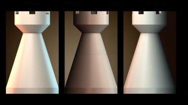 3D модель Шахматная ладья (STL)