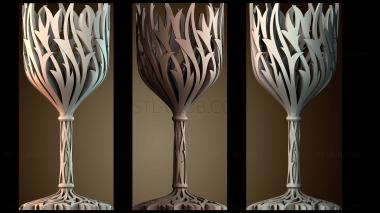 3D модель Изысканный цветочный кубок (STL)