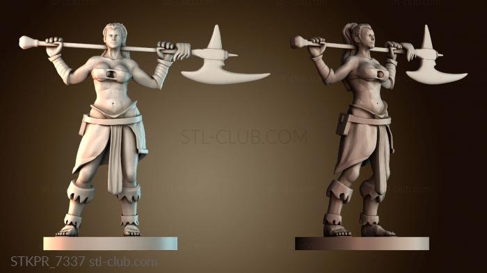 Статуэтки упрощенные Мисс Воительница с топором