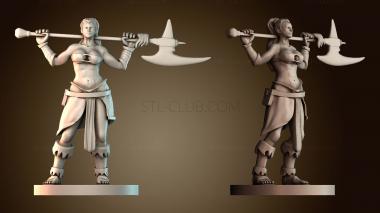 3D модель Мисс Воительница с топором (STL)