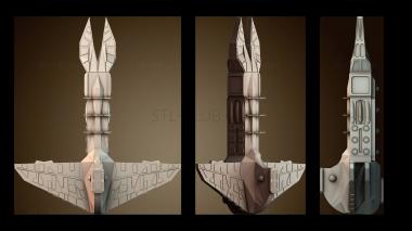 3D модель Футуристический дизайн космического корабля (STL)