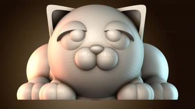 3D модель Плюшевая скульптура кота (STL)