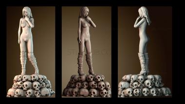 3D модель Мисс Элис с основанием черепа (STL)