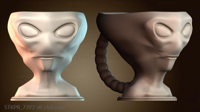 Статуэтки упрощенные Скульптура лица пришельца