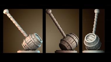 3D модель Гигантский деревянный молоток (STL)
